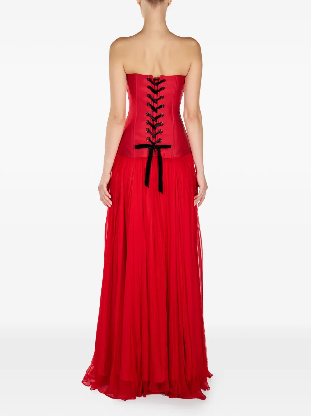 ARAFTU Maxi-jurk met korsetsluiting Rood