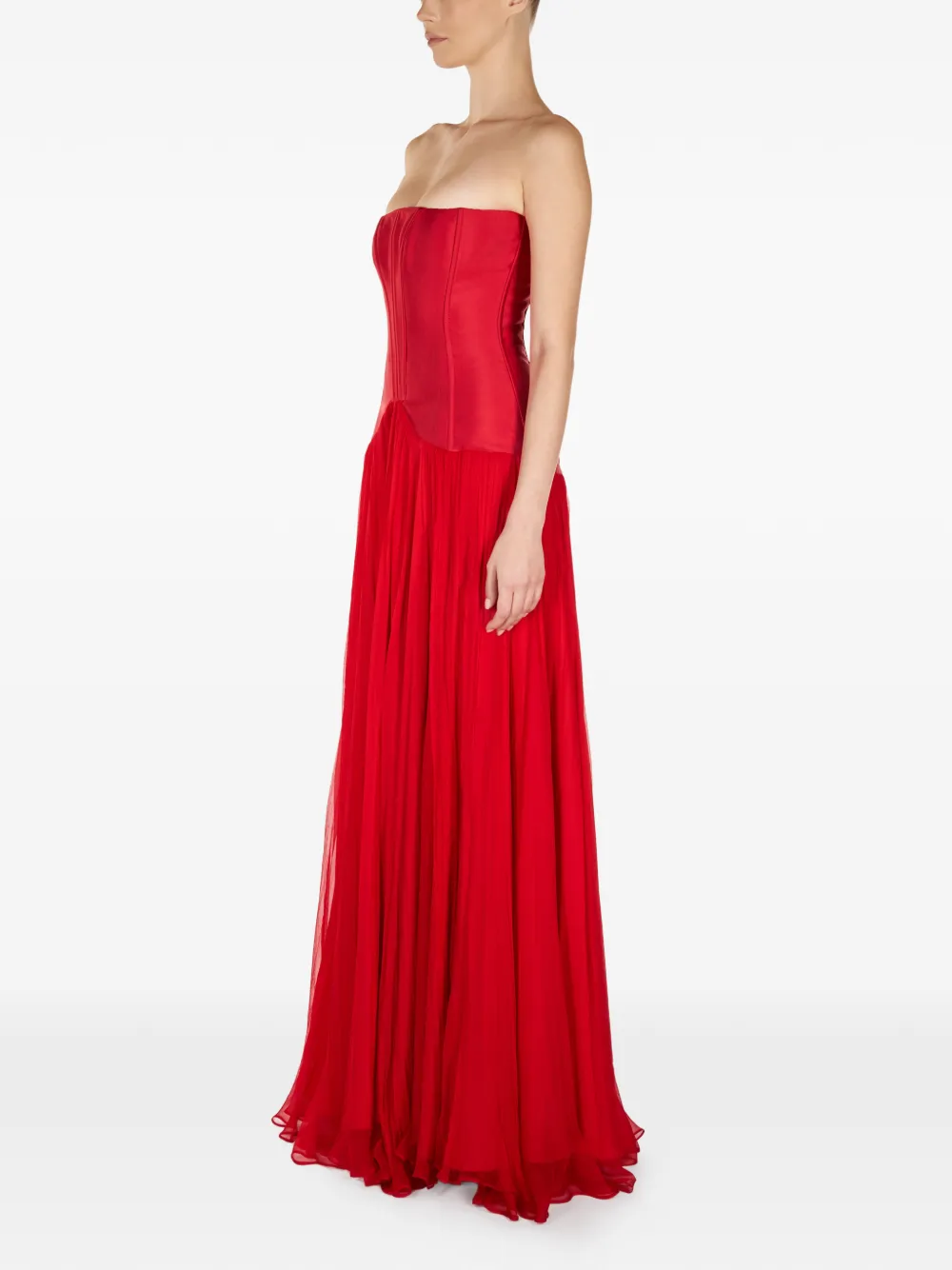 ARAFTU Maxi-jurk met korsetsluiting Rood