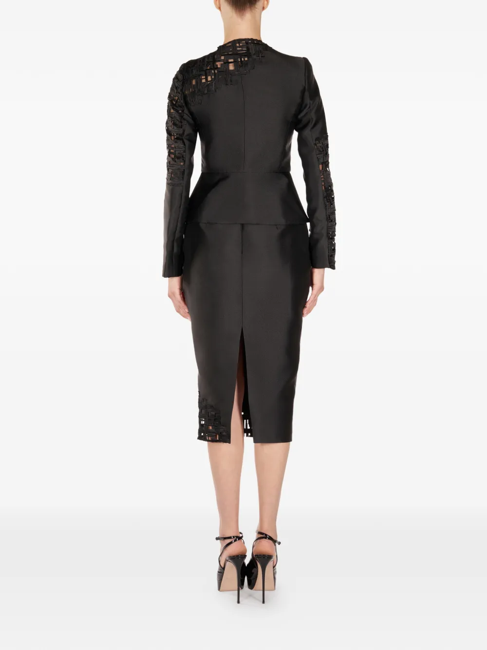  Araftu Cut-out Panelled Suit - Black 