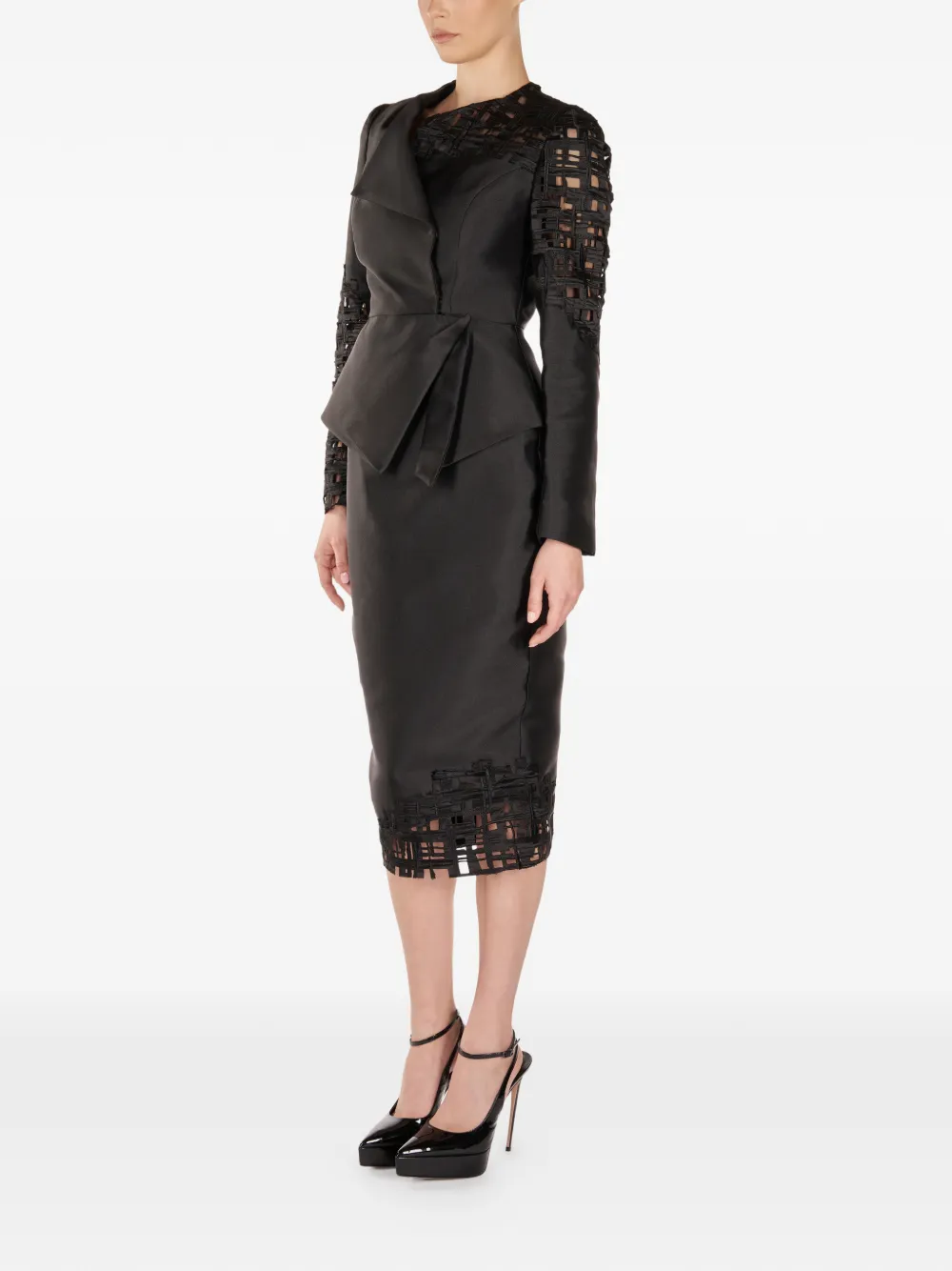  Araftu Cut-out Panelled Suit - Black 