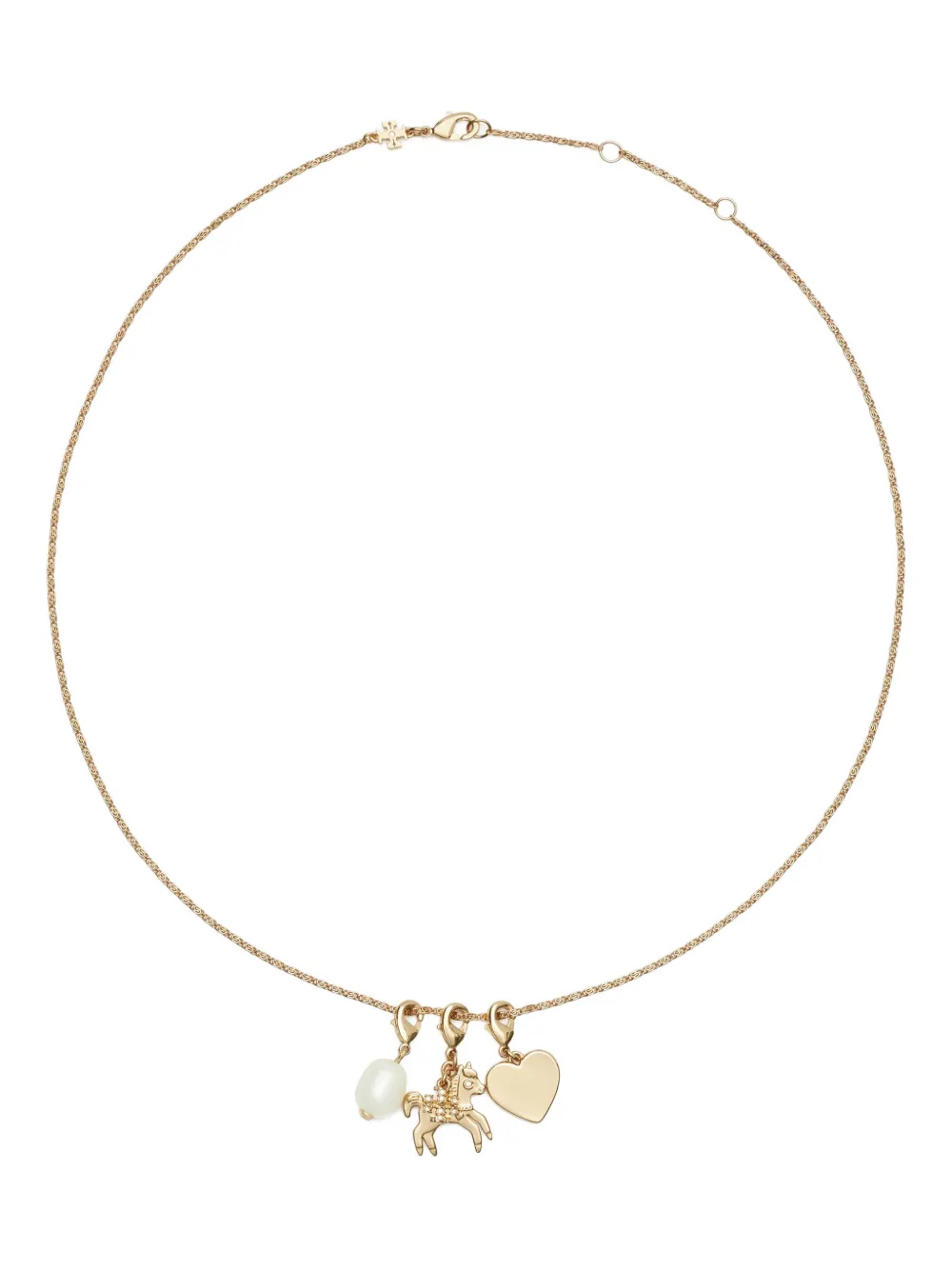 Tory Burch Curiosity horse-pendant necklace - Oro