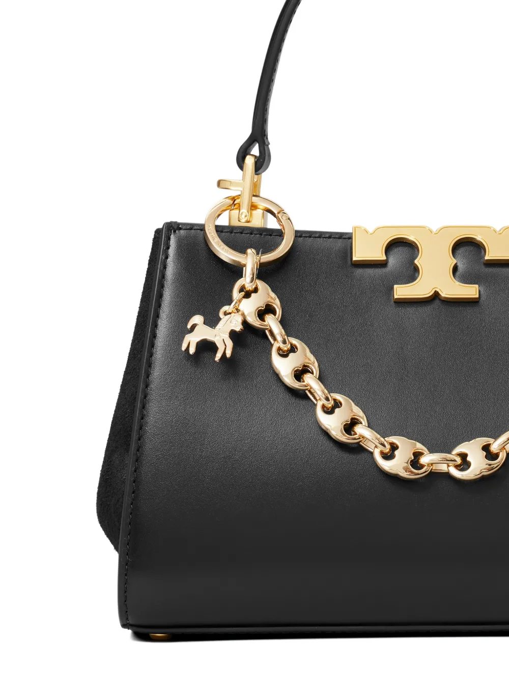 Tory Burch Tassenbedel met ketting en paard Goud