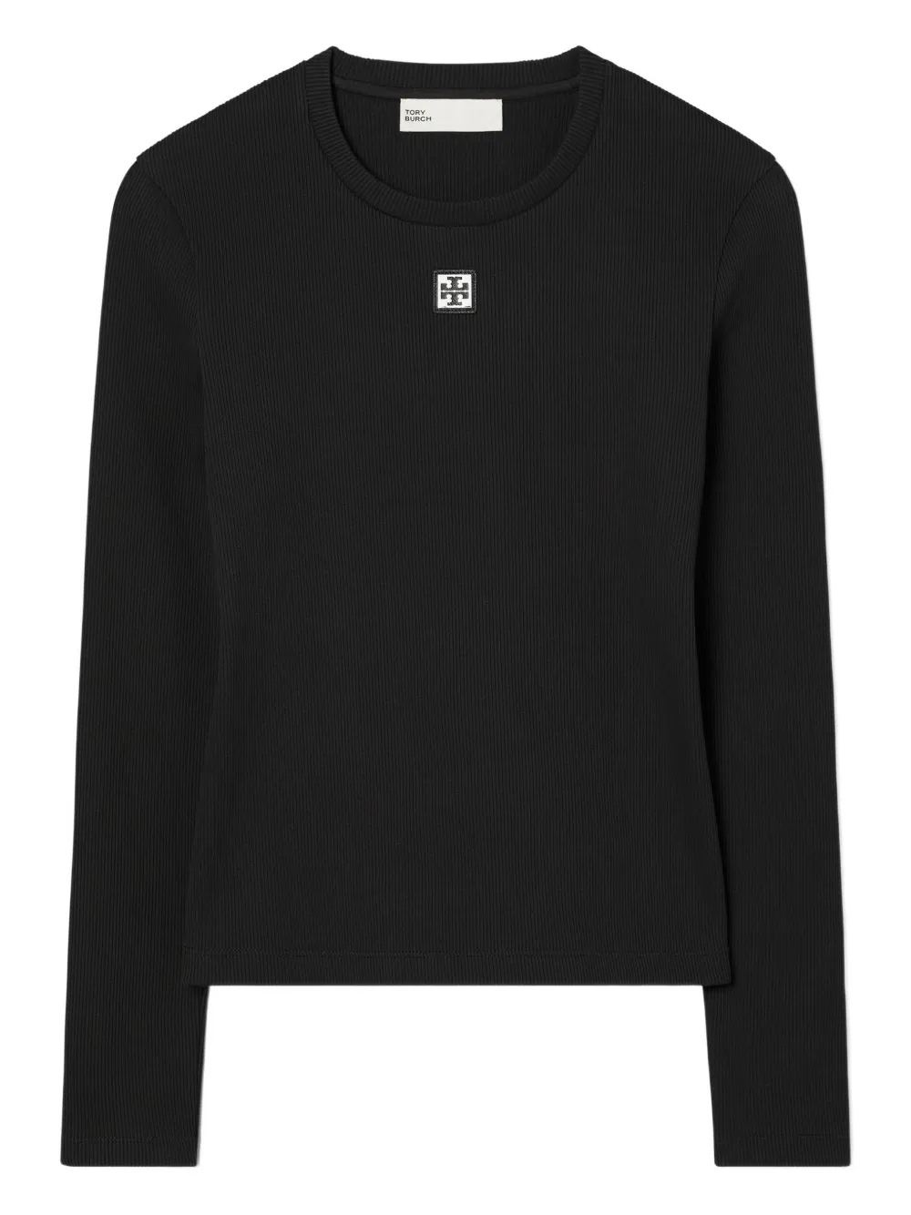 Tory Burch T-shirt in cotone con logo - Nero