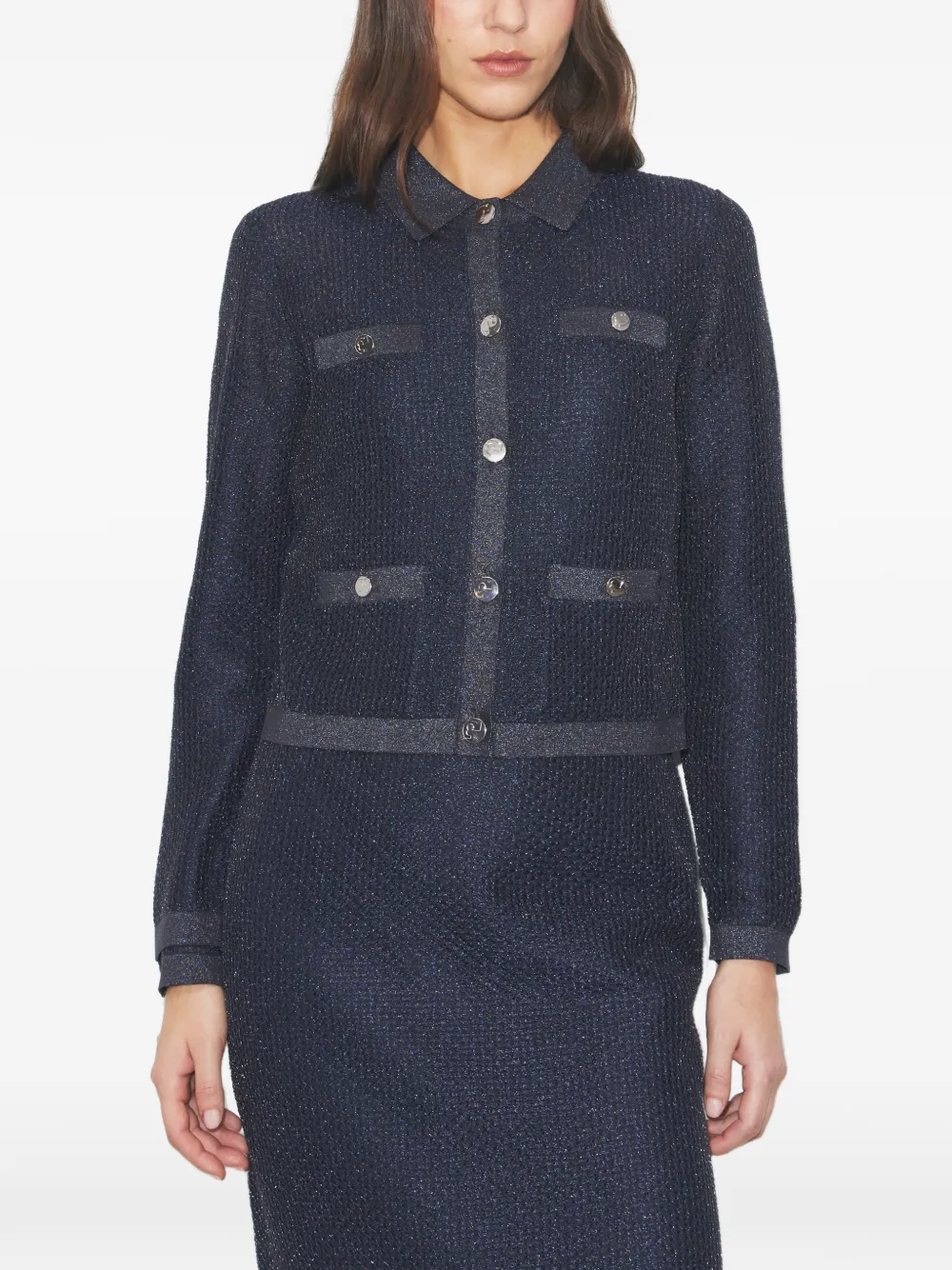 Tory Burch Kendra vest met knopen Blauw