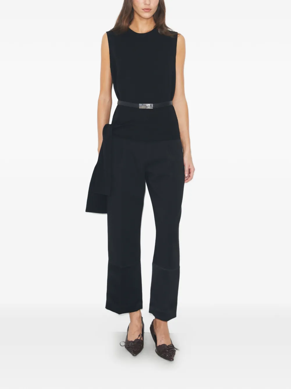 Tory Burch Cropped broek - Zwart