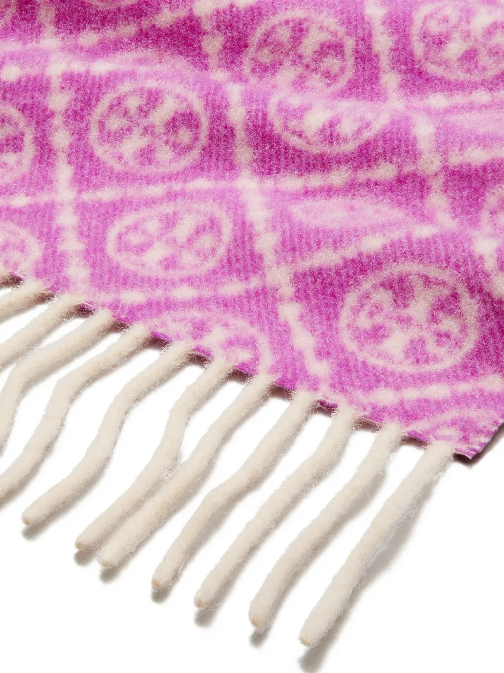 Tory Burch T-monogram fringed scarf | Image 2
