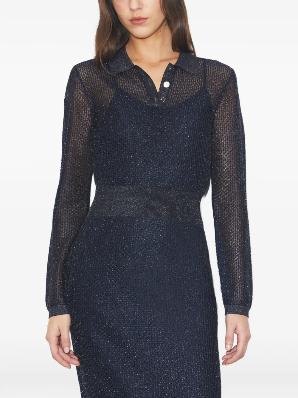 Tory Burch Polojurk met kraag Blauw