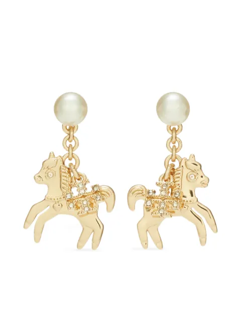 Tory Burch Curiosity horse-charm drop earrings