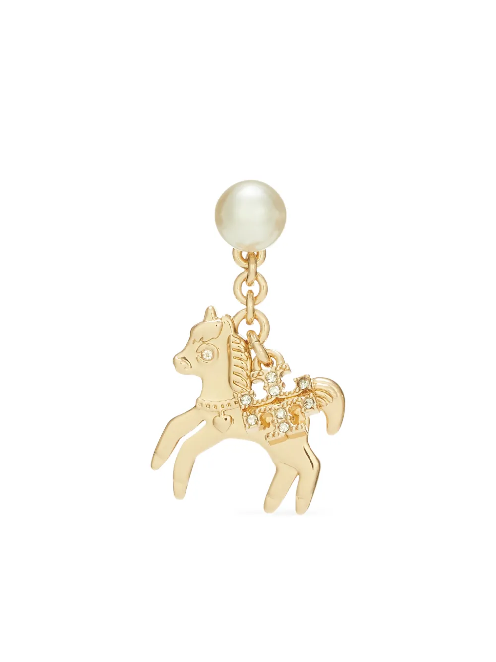 Curiosity horse-charm drop earrings