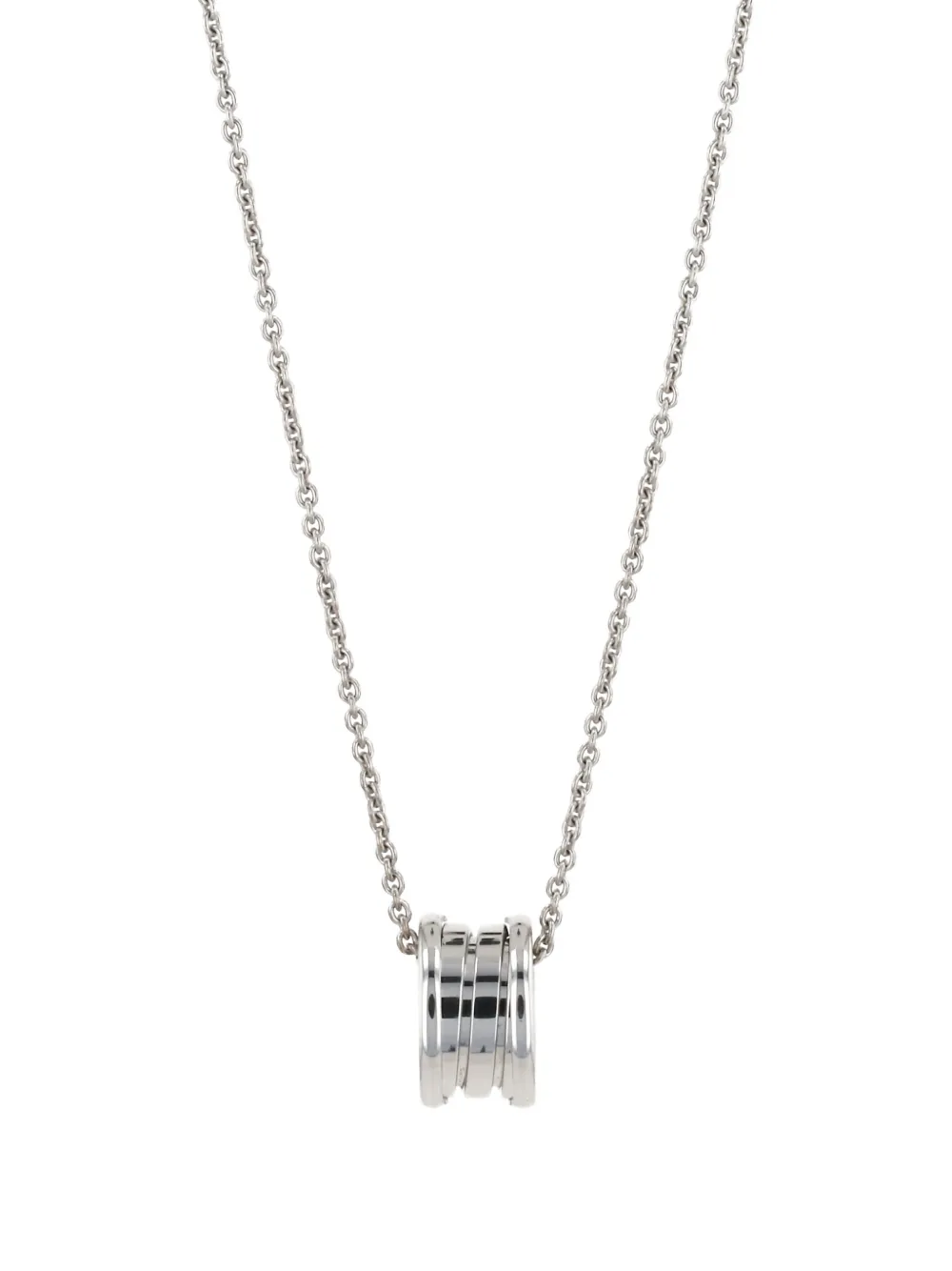 Bvlgari Pre-Owned 2010's B.Zero1 spiral white gold necklace - Argento