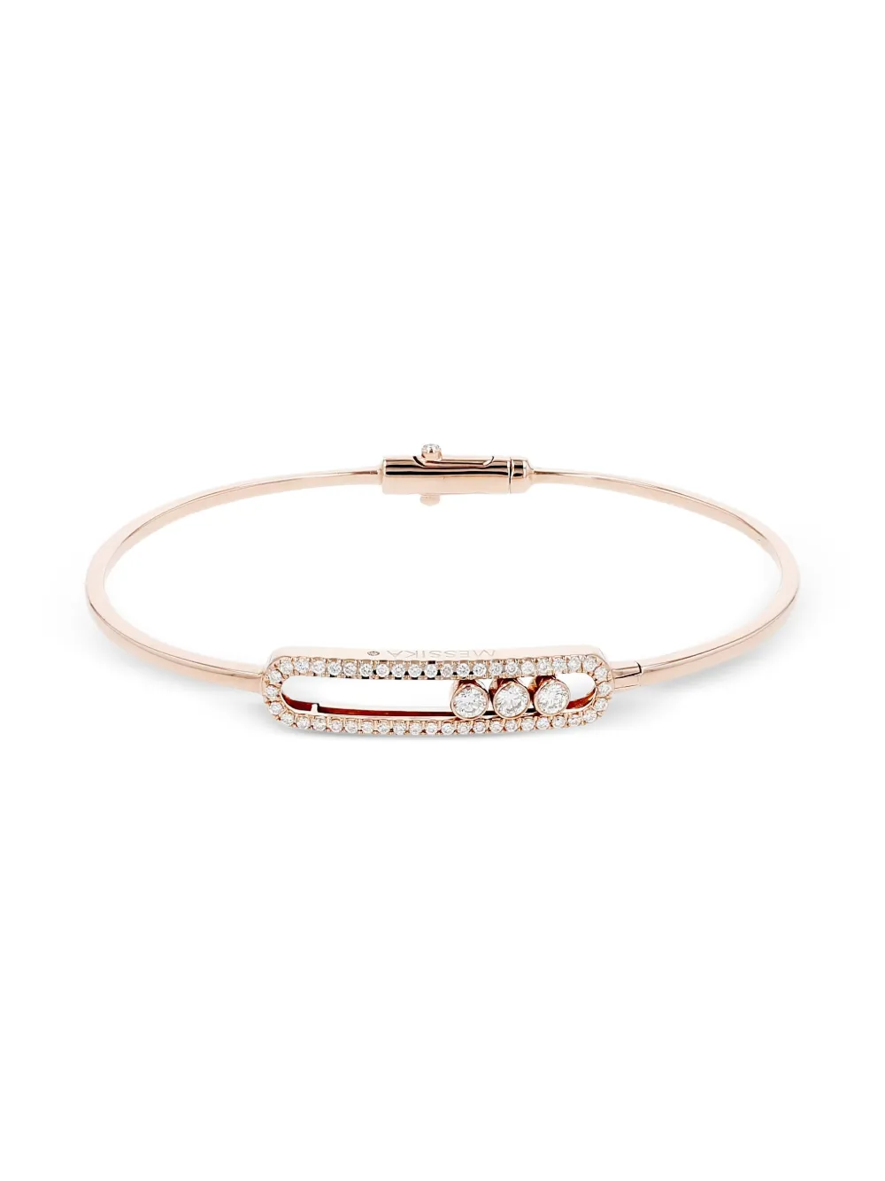 Messika 2010's Move diamond pink gold bangle bracelet - Rosa