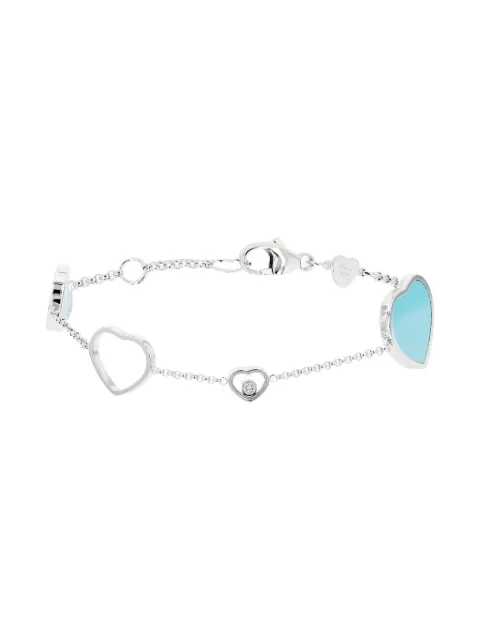 Chopard Pre-Owned 2020's diamond turquoise hearts bracelet
