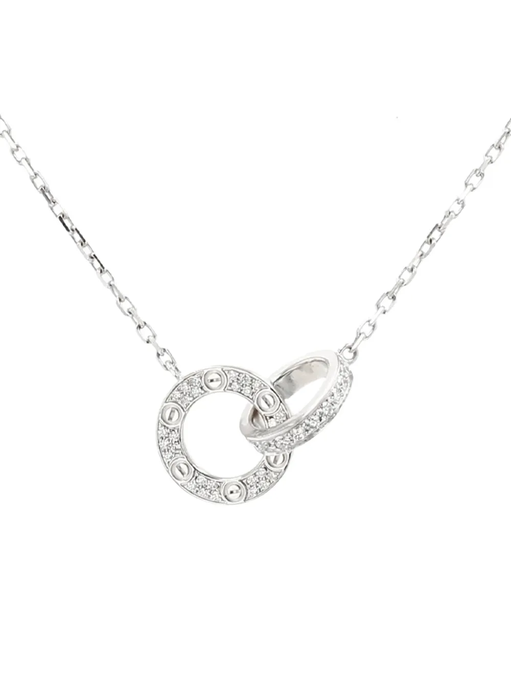 Cartier 2020's diamond pavé love necklace - Argento