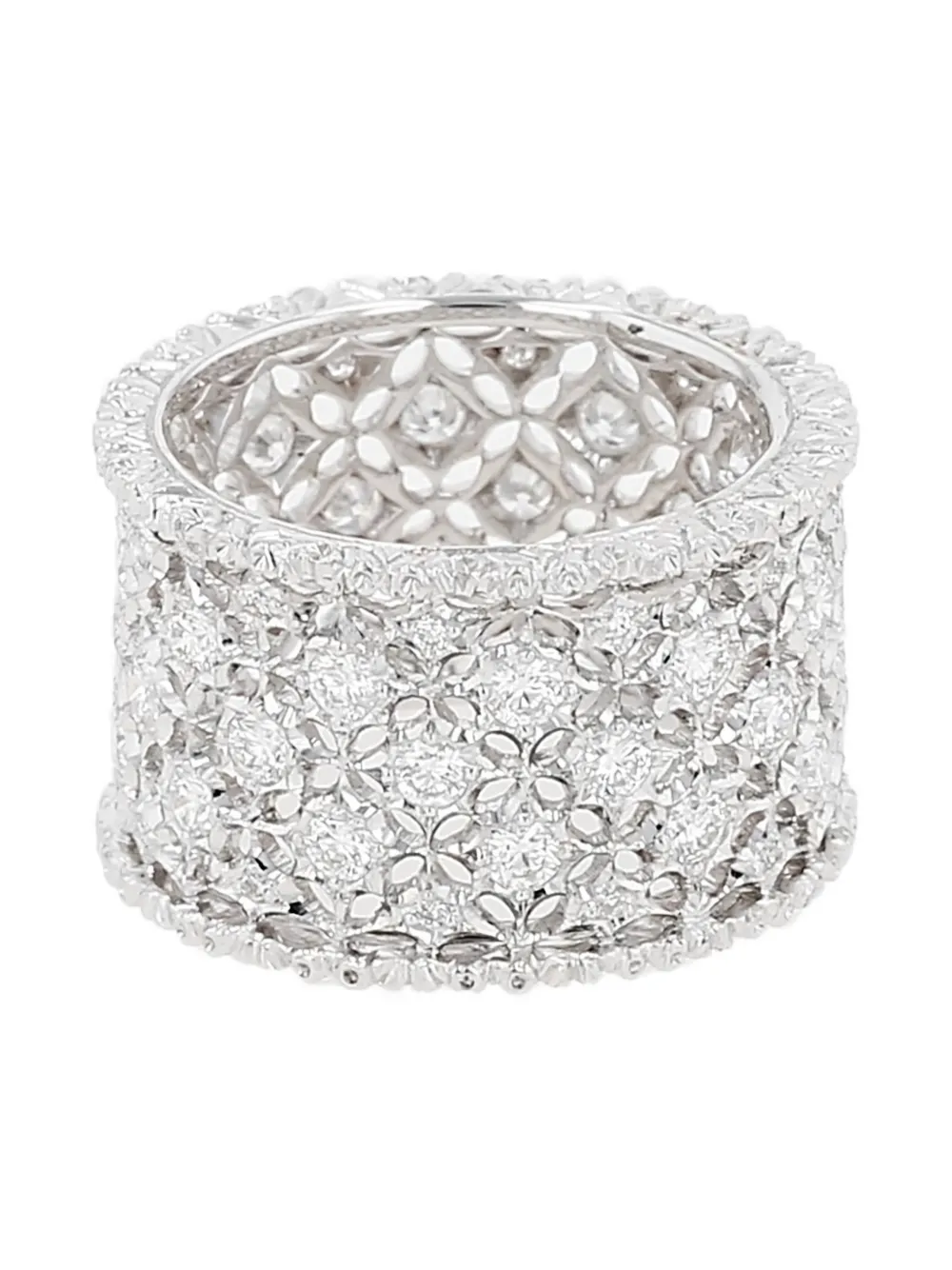 Buccellati 2010's diamond sleeve ring - Argento