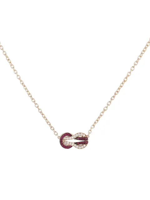 Fred 2020's Chance Infinie diamond ruby pink gold necklace