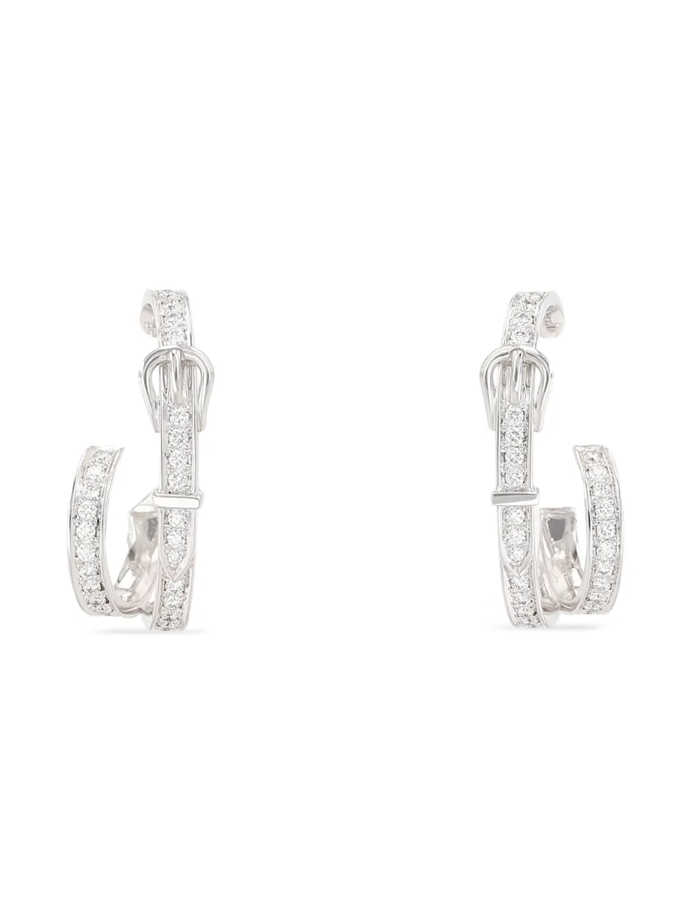 Hermès Pre-Owned 2020's Etrivière white gold diamond earrings - Argento