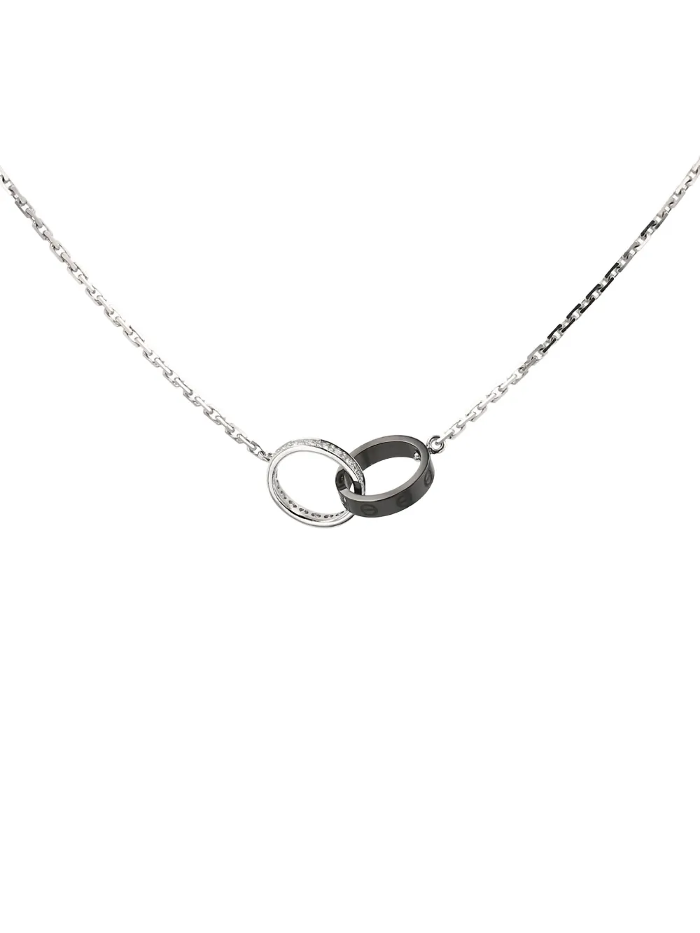 Cartier 2020's diamond ceramic white gold necklace - Argento