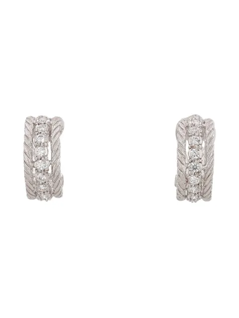 Buccellati 1980's diamond white gold earrings