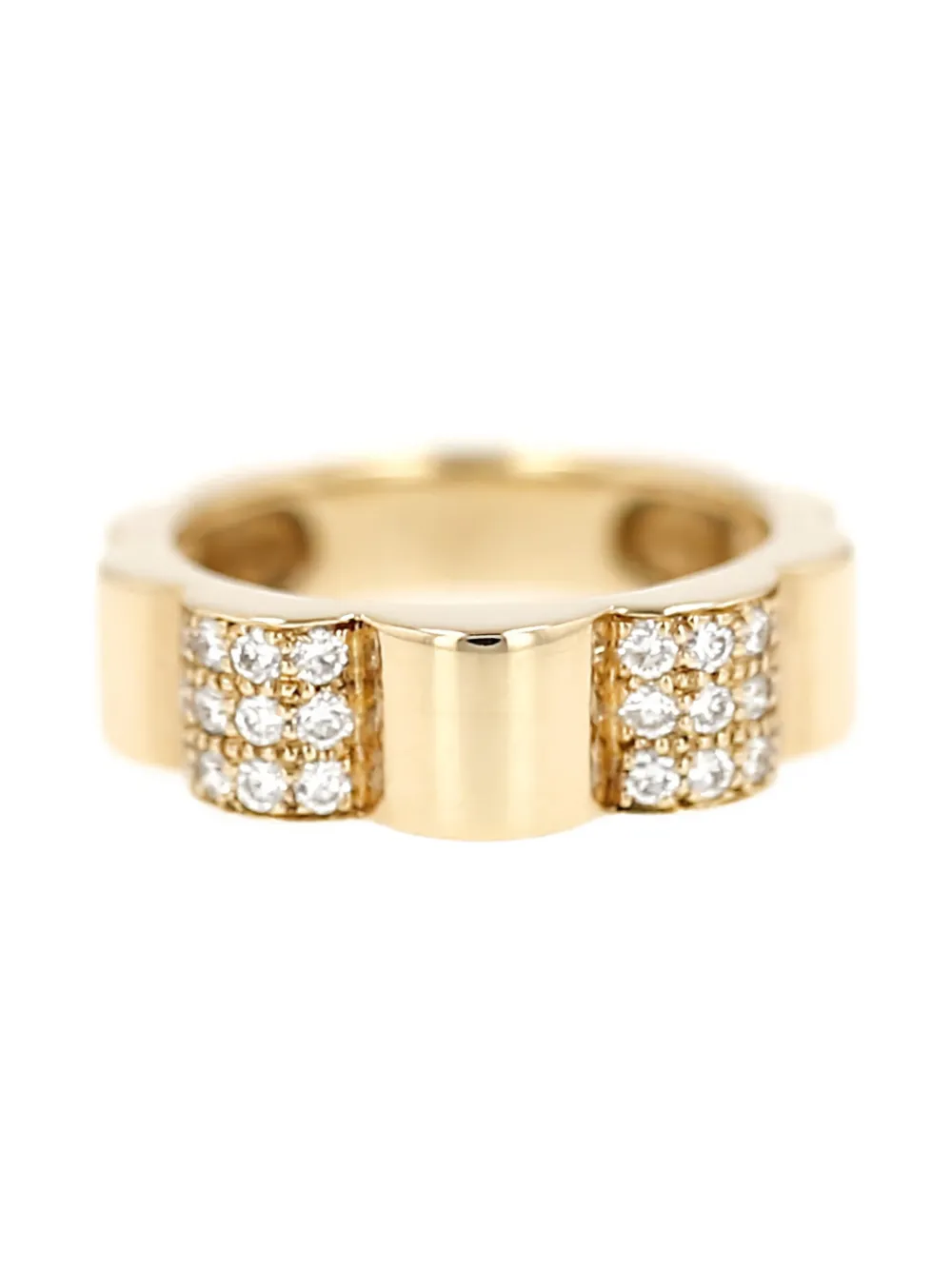 CHANEL Pre-Owned 2000's Camélia diamond yellow gold ring - Oro