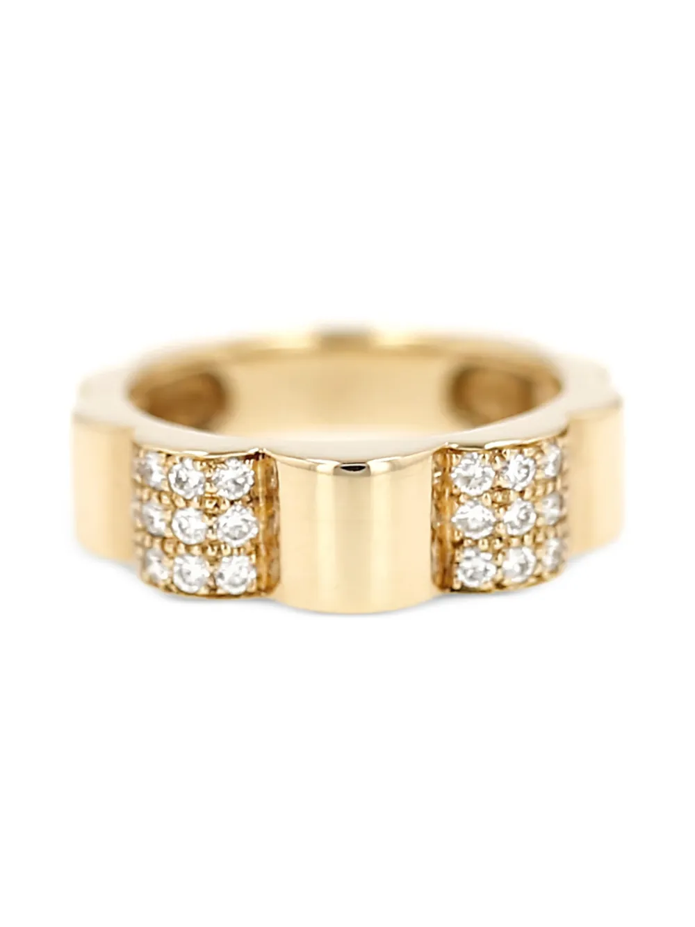 CHANEL Pre-Owned 2000's Camélia diamond yellow gold ring - Oro