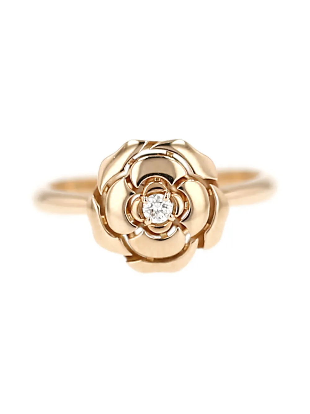 CHANEL Pre-Owned 2020's Camellia diamond pink gold ring - Rosa