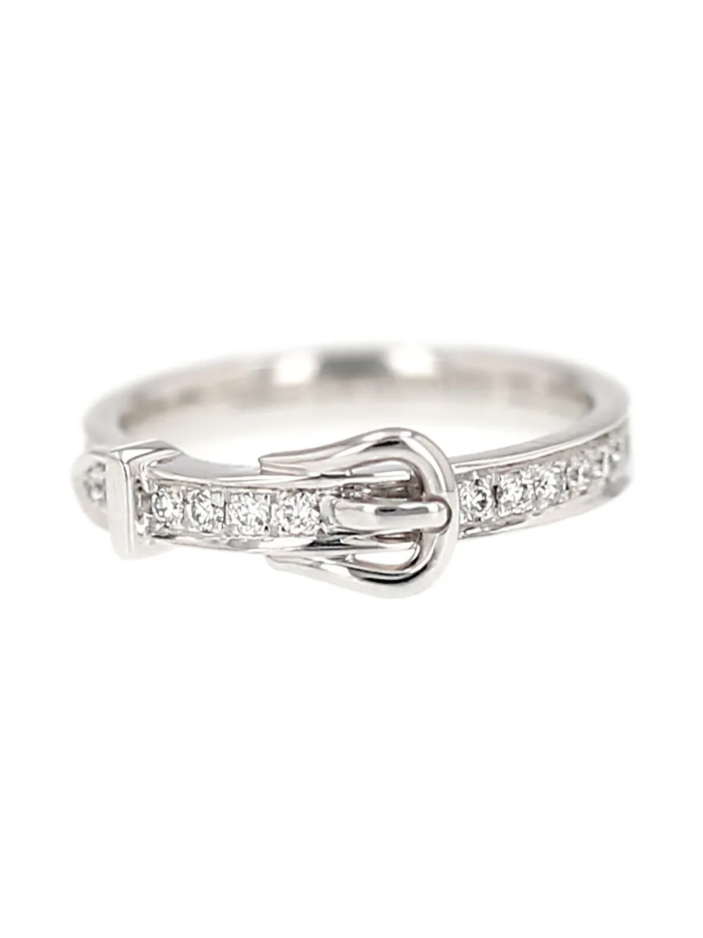 Hermès Pre-Owned 2020's diamond white gold ring - Argento