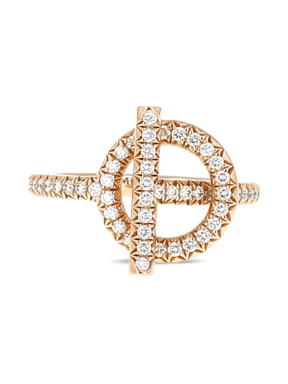 Hermès Pre-Owned anillo Echappée en oro rosa con diamantes 2020 | rosado | Image 1