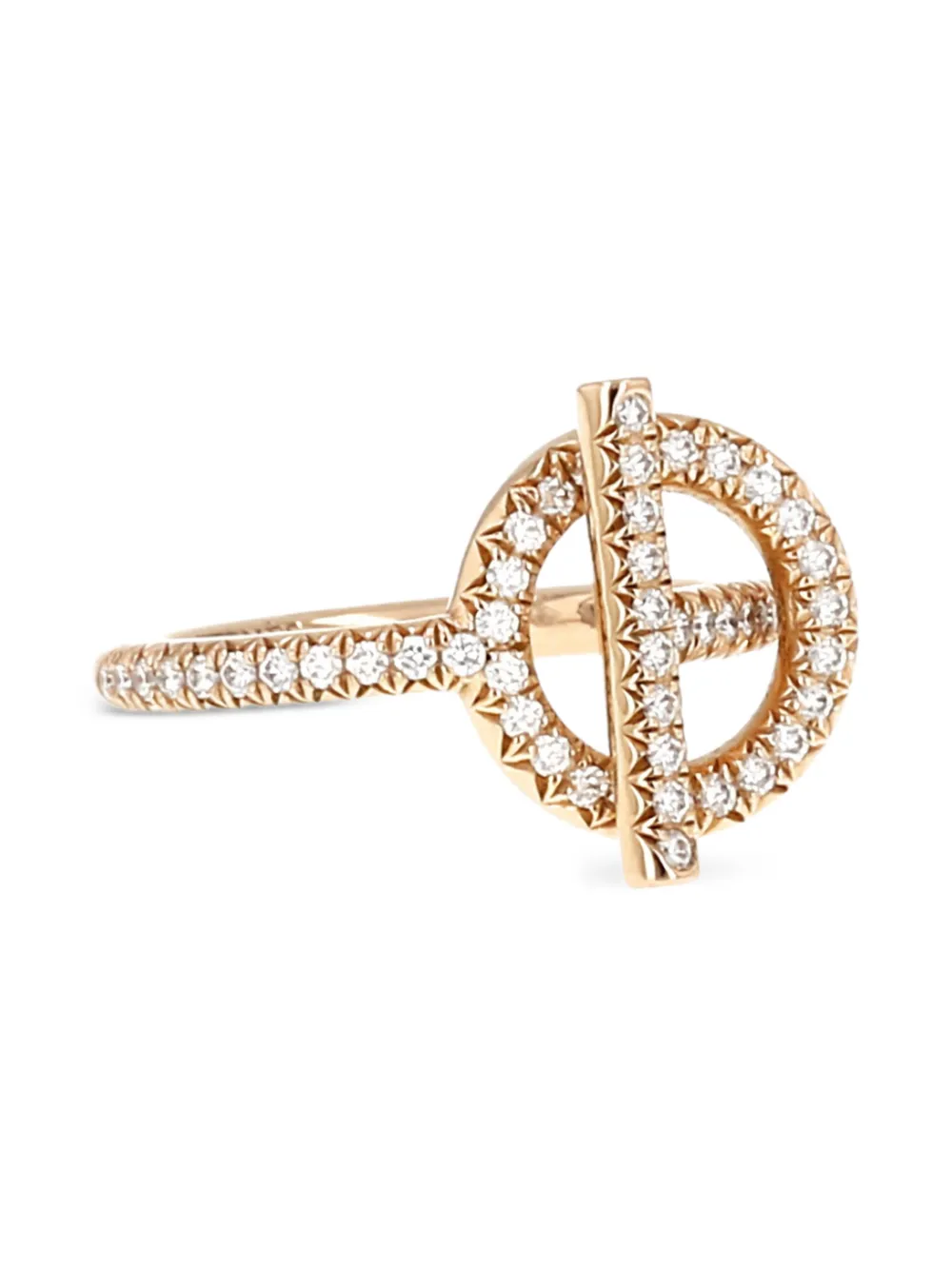 Hermès Pre-Owned anillo Echappée en oro rosa con diamantes 2020 | Image 2