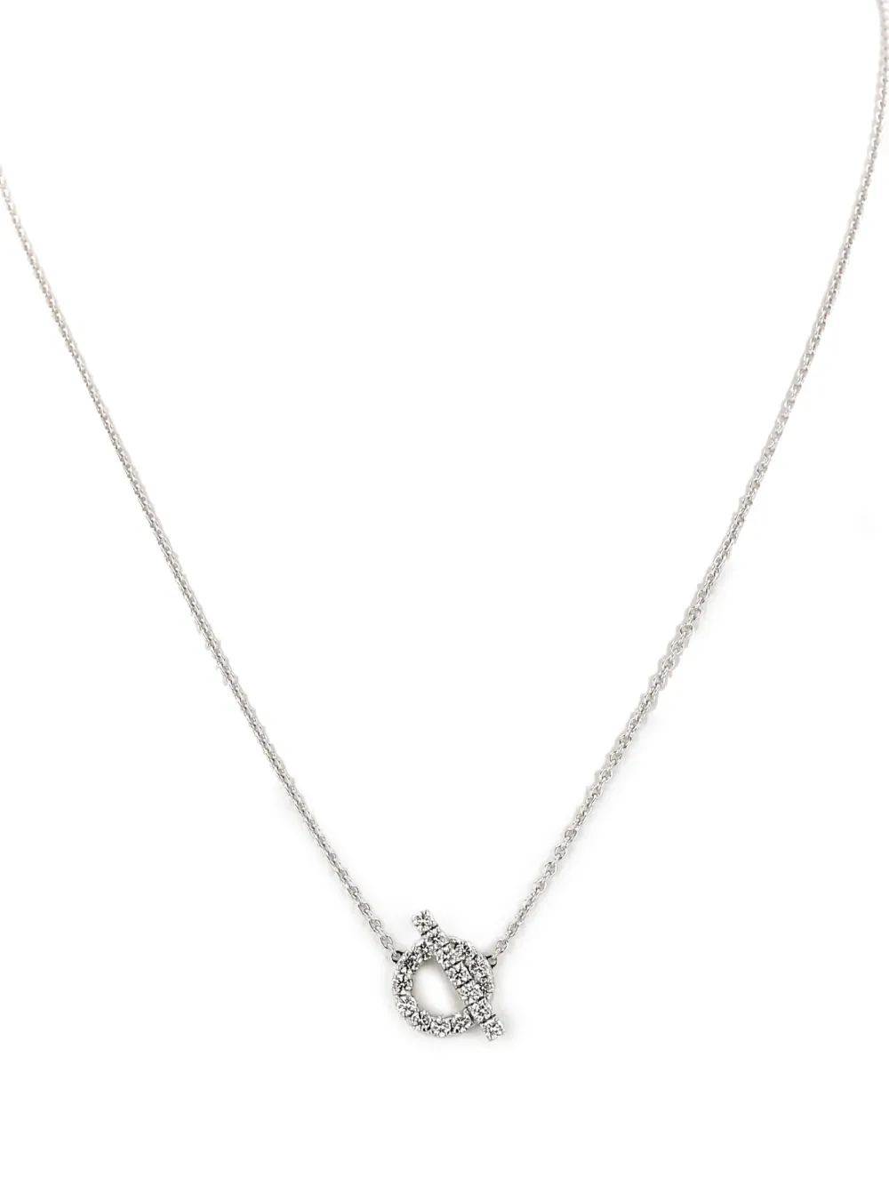 Hermès Pre-Owned collar Finesse en oro blanco con diamantes 2010 | Image 2