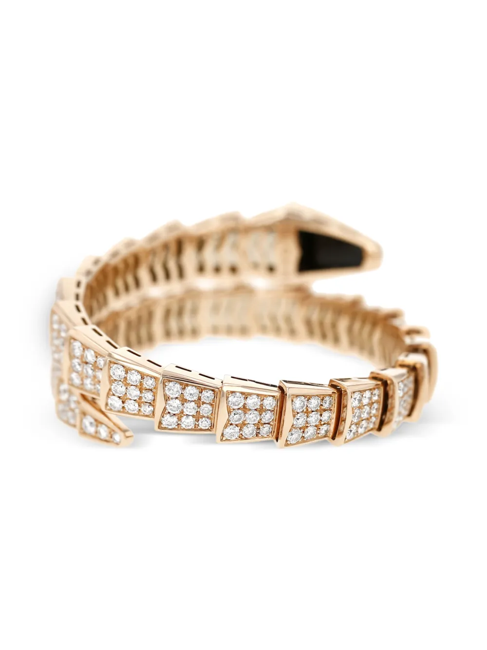 Bvlgari Pre-Owned pulsera Serpenti Viper en oro rosa con diamantes y ónix 2010 | Image 2