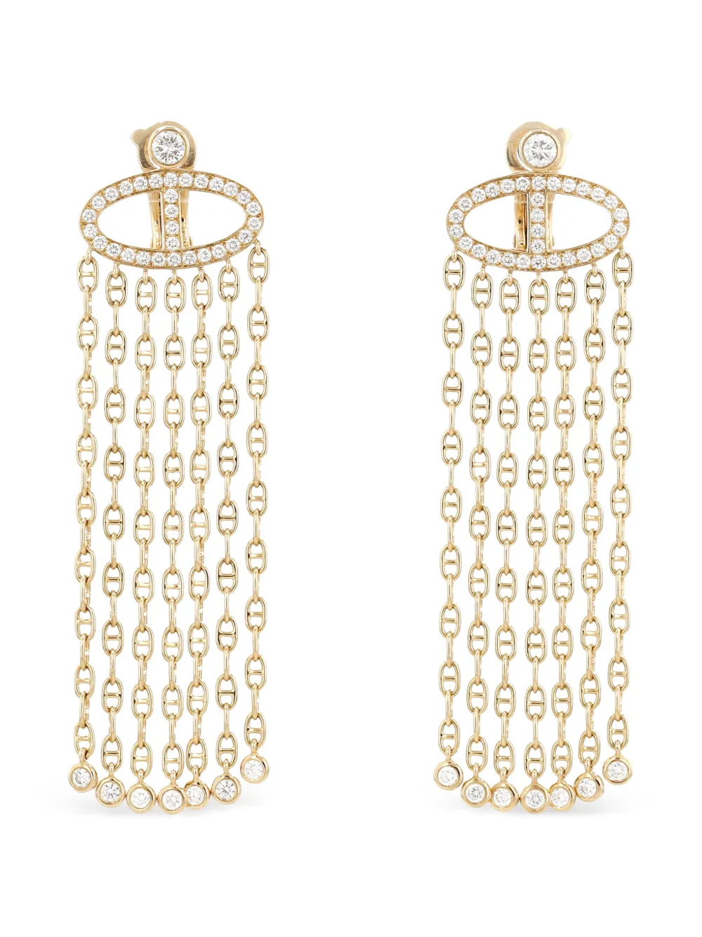 Hermès Pre-Owned aretes Anchor en oro amarillo con diamantes 2010 | dorado | Image 1