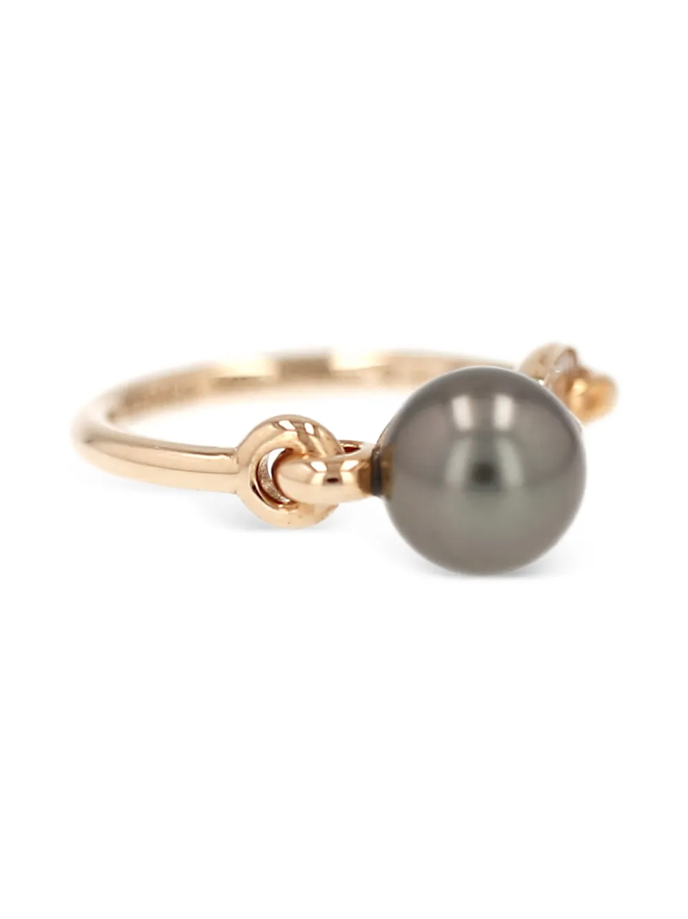 Hermès Pre-Owned anillo Albertine en oro rosa con perla y diamantes 2000 | Image 2