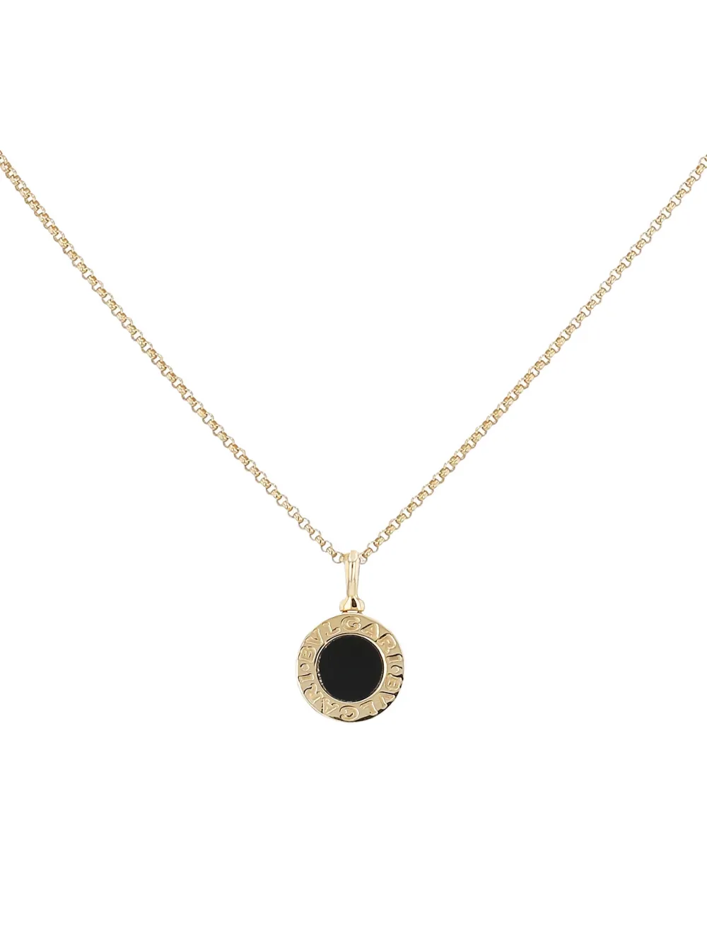 Bvlgari Pre-Owned onyx yellow gold pendant - Oro