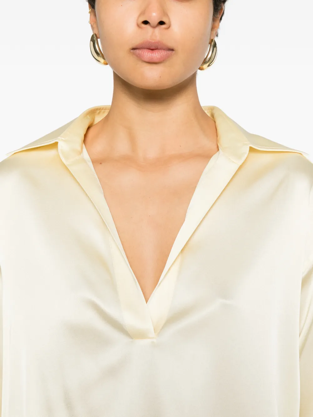 TOM FORD Blouse met V-hals Geel