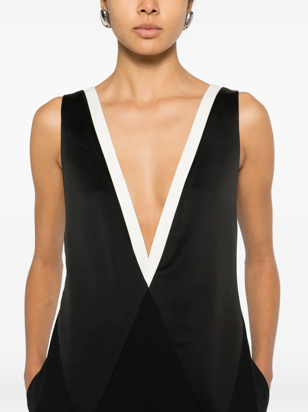 TOM FORD Jumpsuit met V-hals Zwart