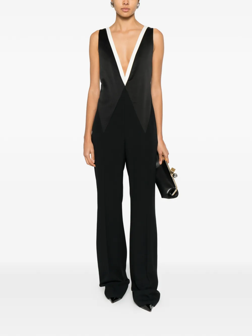 TOM FORD V-neck jumpsuit - Zwart