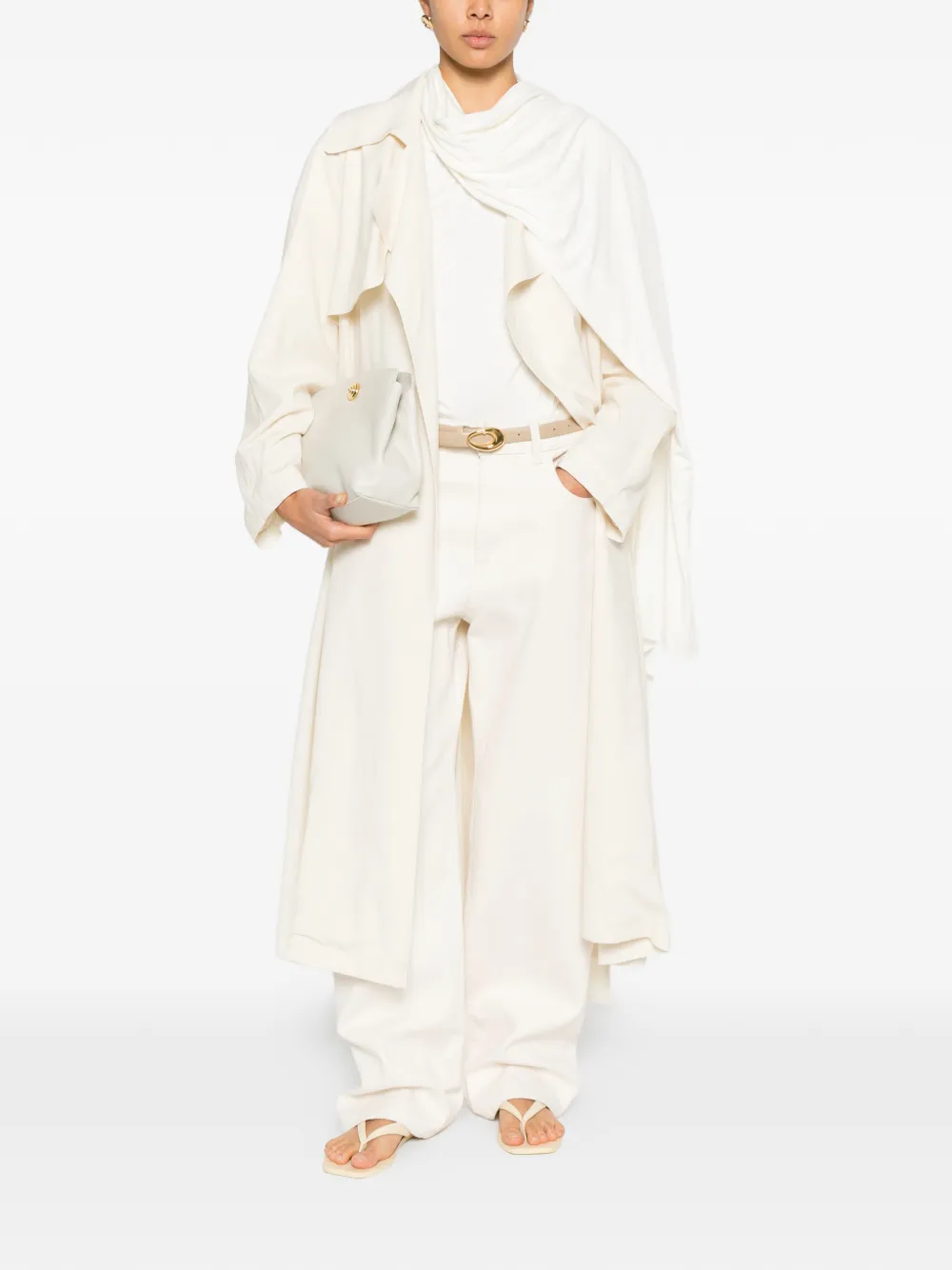 Fabiana Filippi Trenchcoat met ceintuur Beige