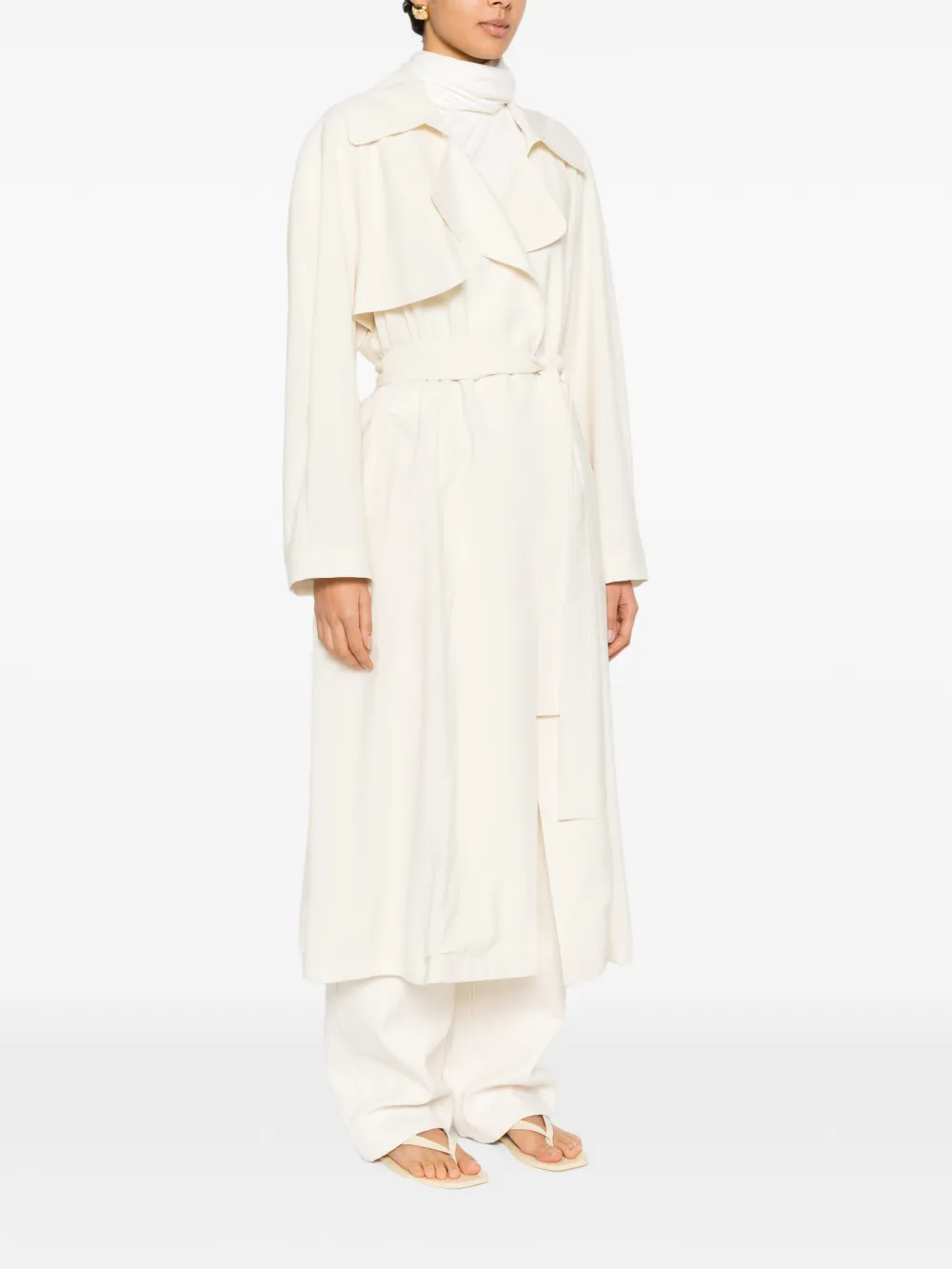 Fabiana Filippi Trenchcoat met ceintuur Beige