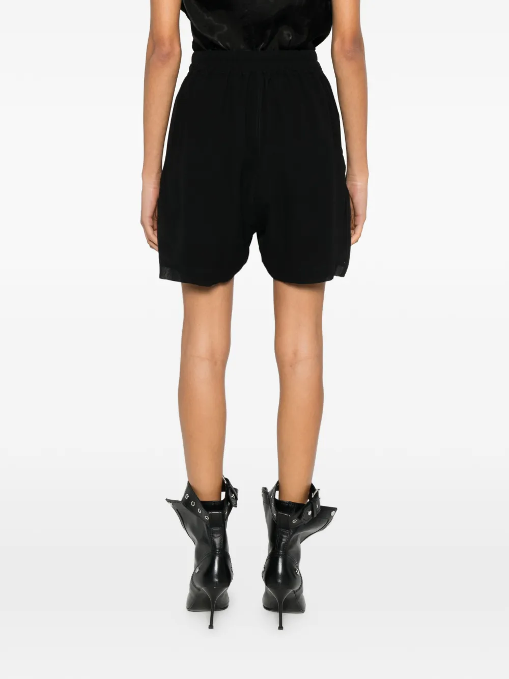 Rick Owens Shorts met trekkoord en vlakken Zwart