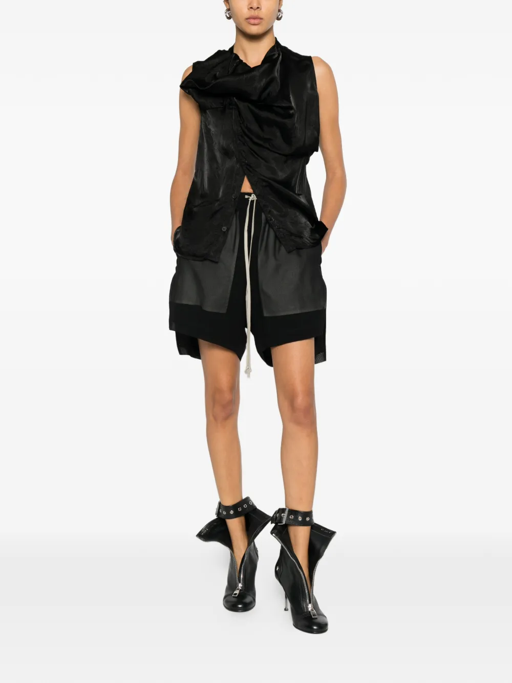Rick Owens drawstring panelled shorts | Shorts | Image 2