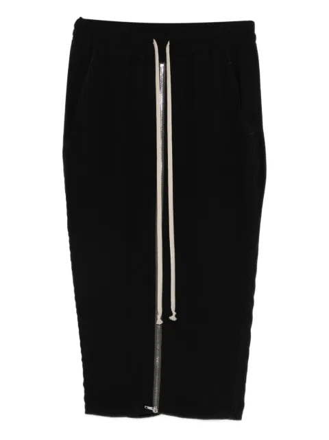 Rick Owens drawstring zip midi skirt