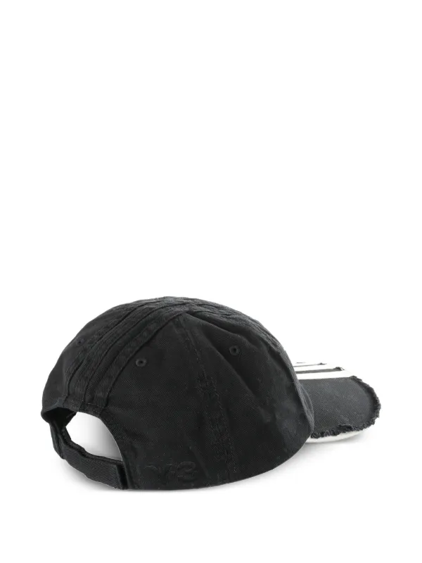 Y-3 Stripes Cap | Black | FARFETCH