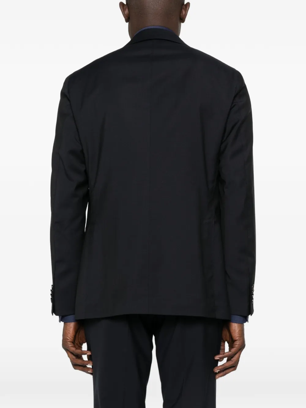 Caruso Aida blazer met gekerfde revers Blauw