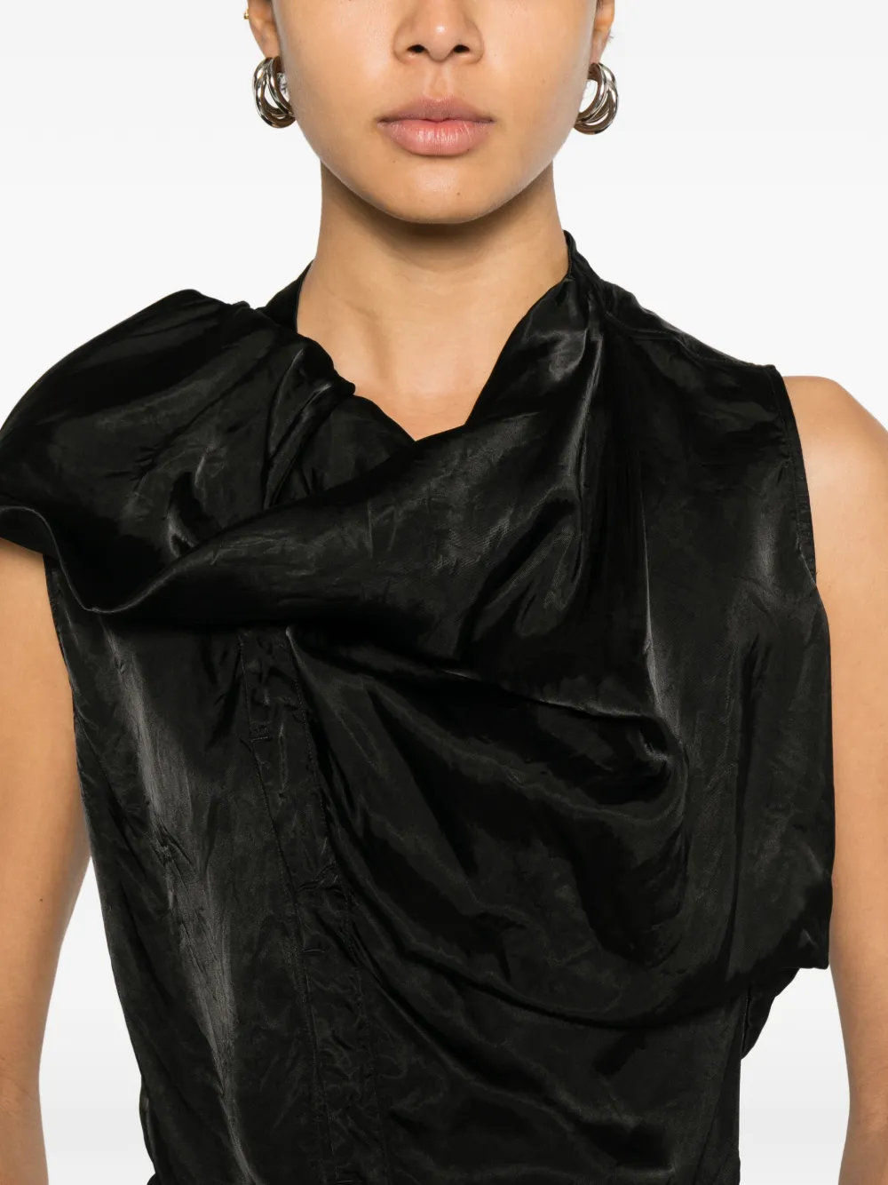 Rick Owens Gedrapeerde top Zwart