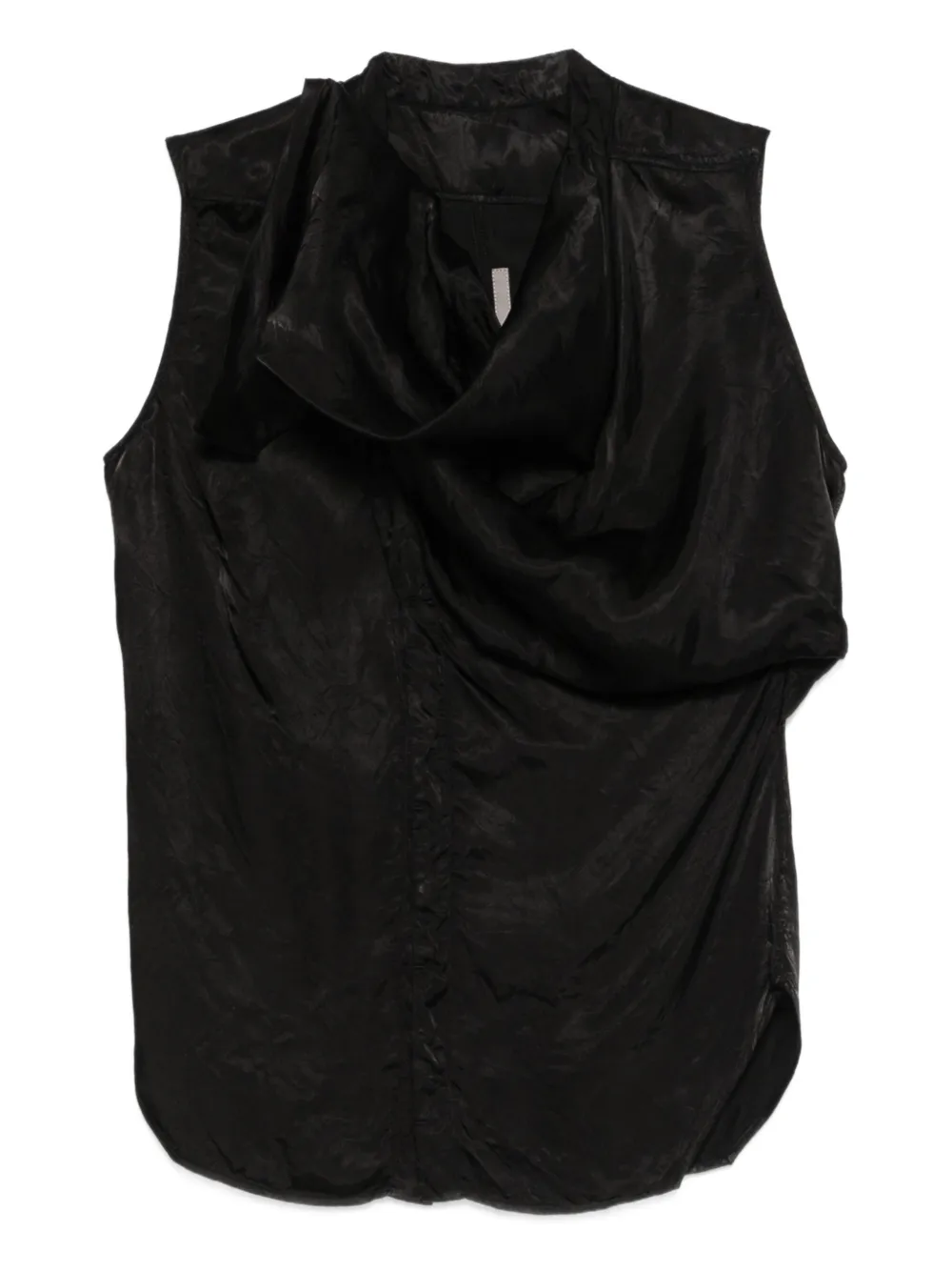Rick Owens draped sleeveless top - Nero