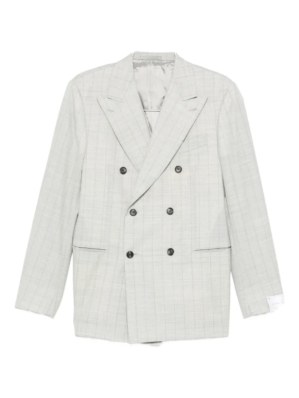 Caruso Norma double-breasted check-pattern suit | Grey | Image 1