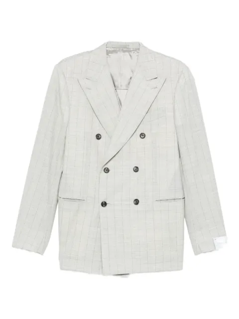Caruso Norma double-breasted check-pattern suit