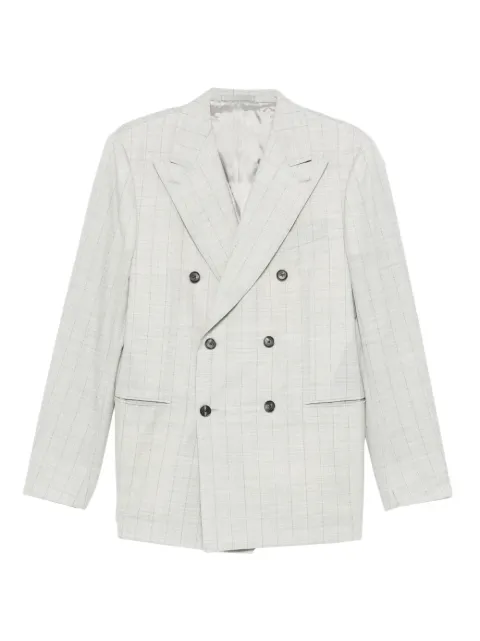 Caruso Norma double-breasted check-pattern suit