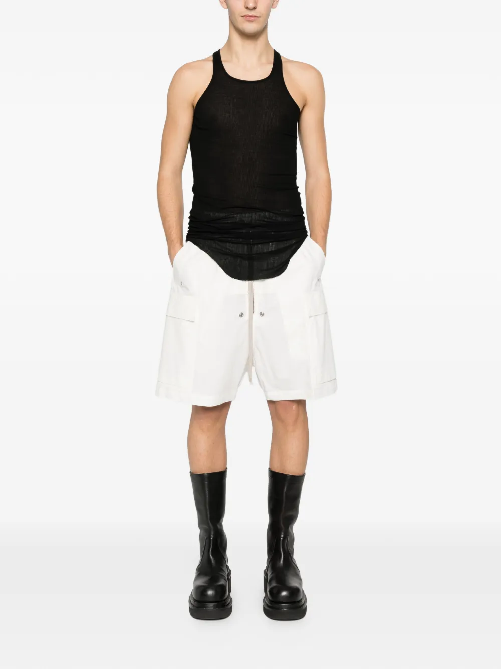 Rick Owens drawstring pocket shorts - Wit