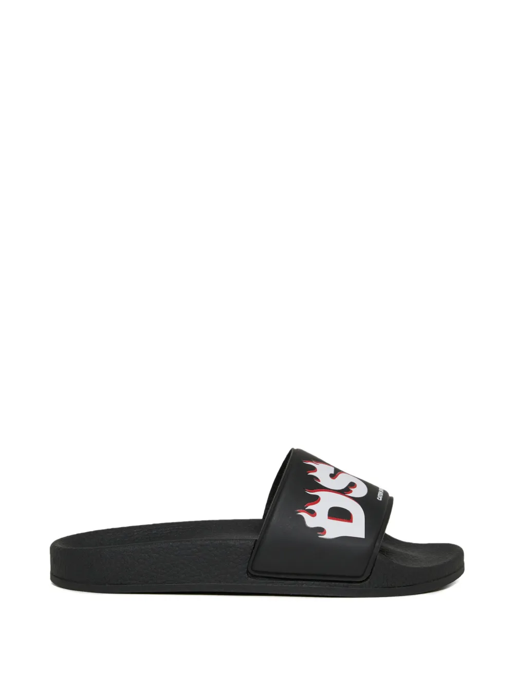 DSQUARED2 KIDS graphic-logo slides Zwart